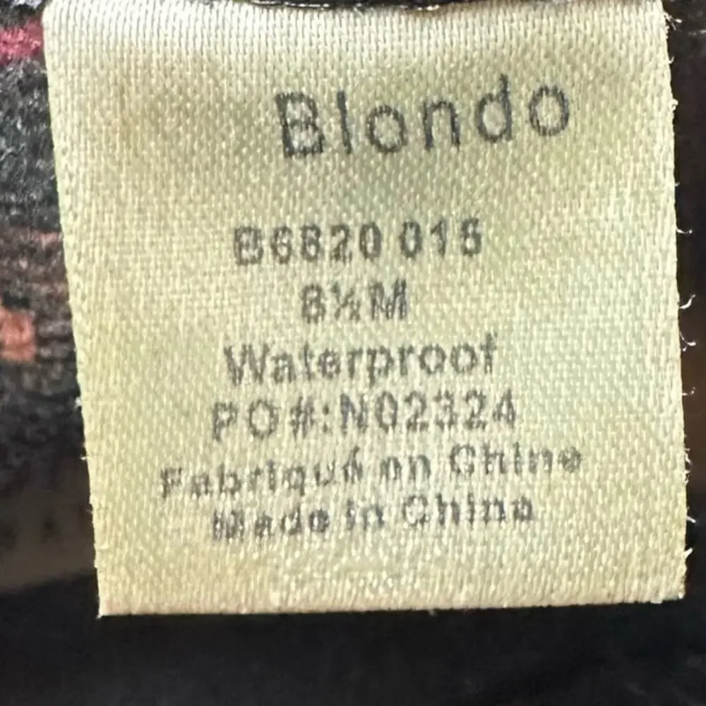 Blondo Waterproof Suede Ankle‎ Boots Womens 8.5 Black Good Block Heel B6820-015